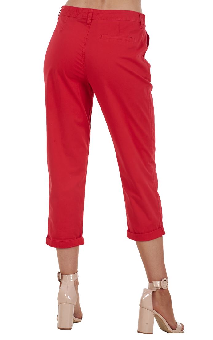 Ladies Trousers Holiday Crop Stretch 3/4 Summer Capri Pants | eBay