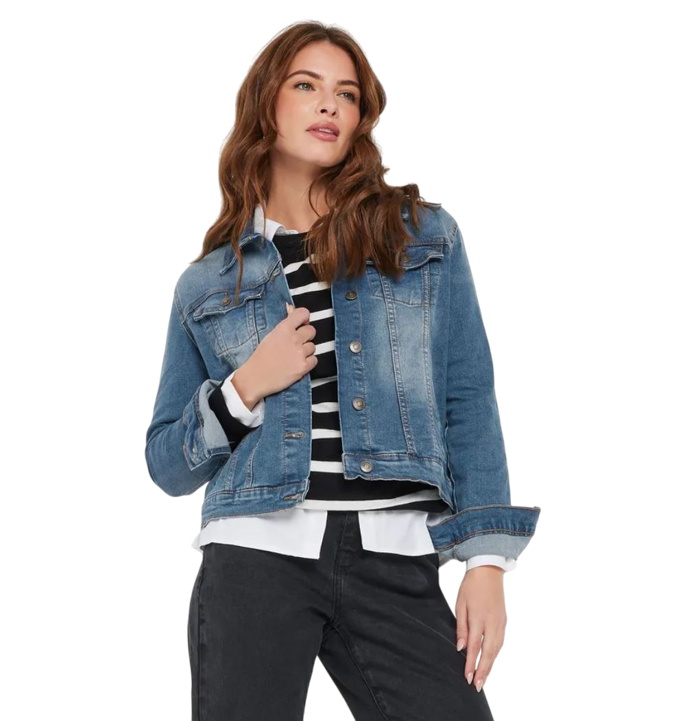 Ladies Premium Stretch Denim Jeans Jacket RRP £40 - Picture 3 of 10