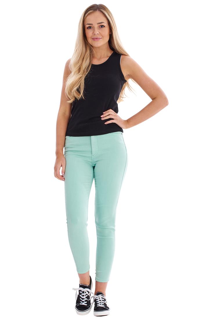 Ladies High Waist Stretch Pockets Denim Super Skinny Jeans - Picture 11 of 68