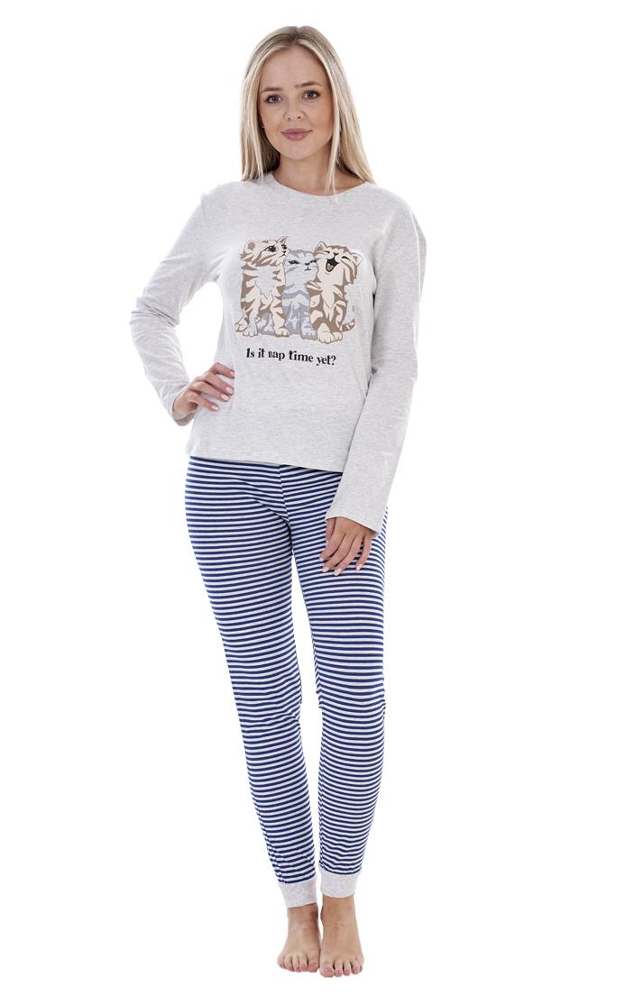 Ladies I Love My Dog Loungewear Cat Pet Cotton Rich PJ'S Pyjama Set - Picture 42 of 48