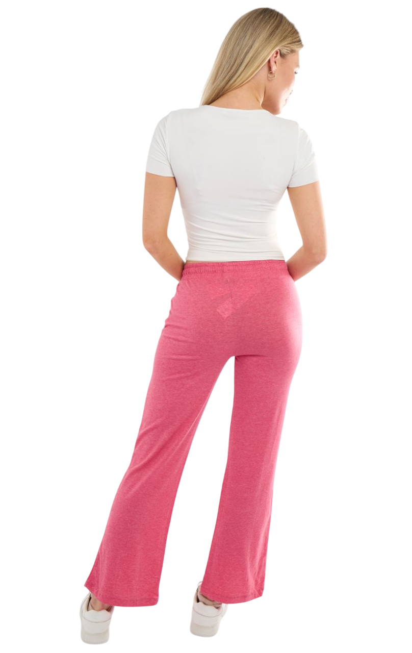 Ladies Flared Joggers 28" Leg Soft Touch Lightweight Stretch Lounge Pants - Picture 19 of 19