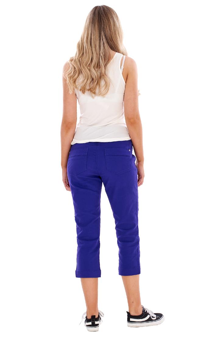 Ladies High Rise Pull On Comfort Crop Stretch Cropped Jeans - Picture 44 of 65