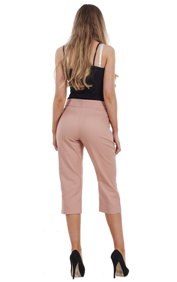 Ladies Cotton Rich Cropped Pants 3/4 Length Capri Summer Trousers - Picture 43 of 64