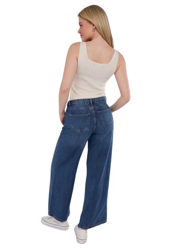 Ladies EX M&S Wide Leg Slouchy Jeans Mid Rise - Picture 10 of 10
