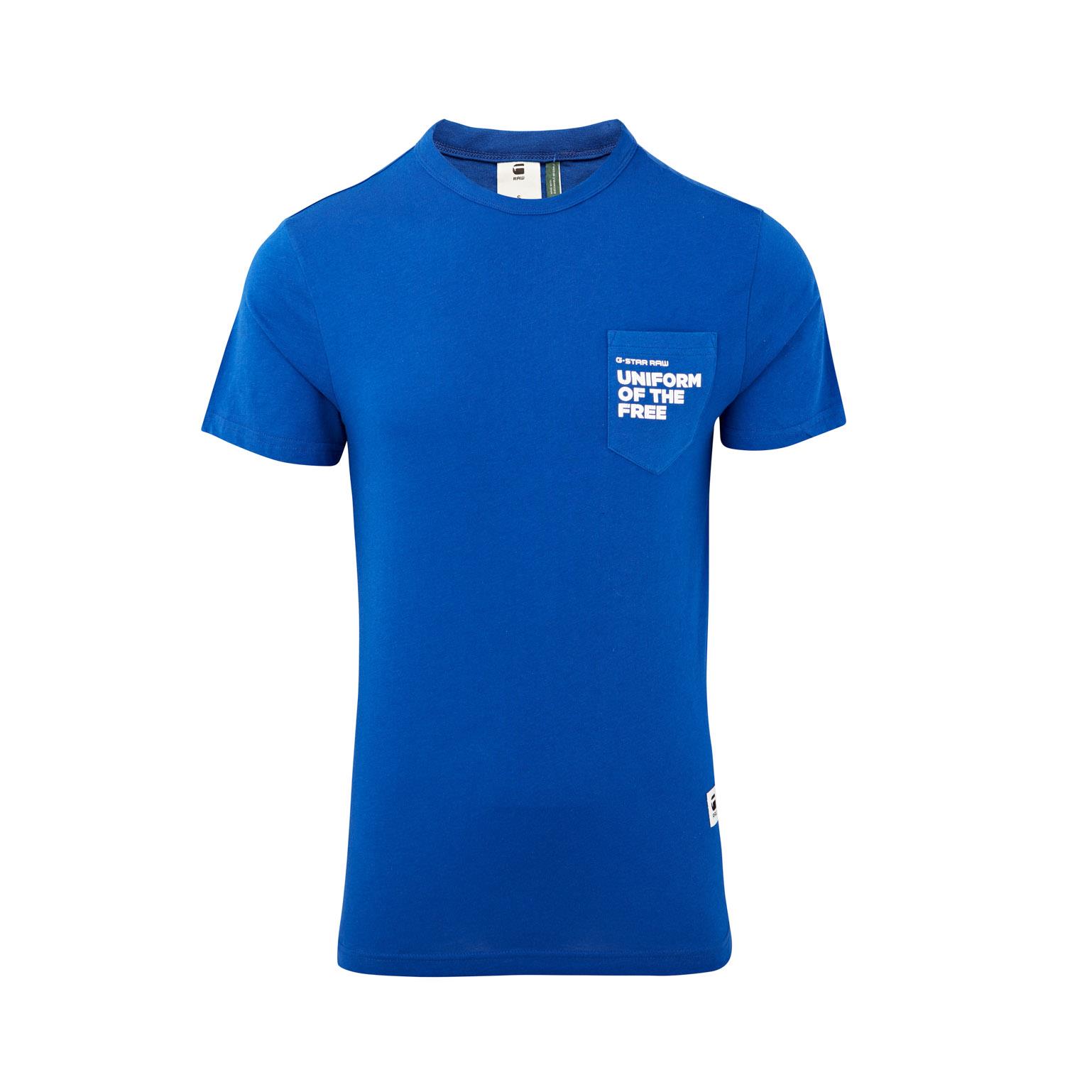 Mens Ex G Star Raw 100% Cotton Crew Short Sleeve Top Round Neck T-Shirt - Picture 6 of 25