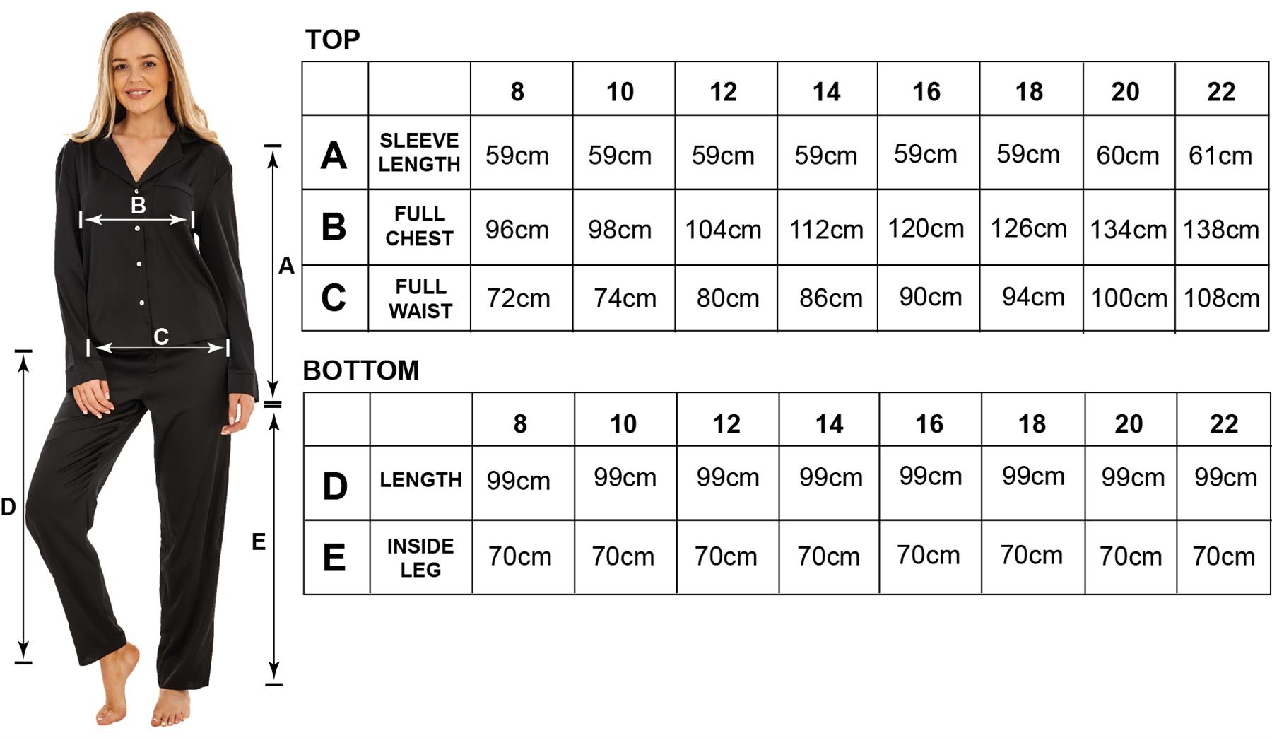 Satin Pyjamas Set Plain Printed Ladies Long Sleeve PJ'S eBay