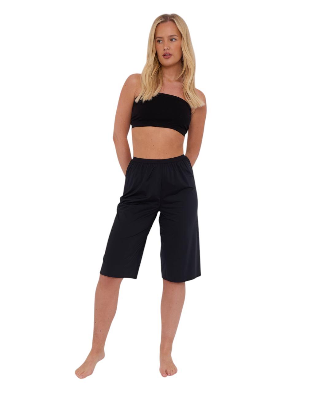 Ladies Plain Anti Cling Cooling Underskirt Petticoat Waist Culotte Leg Slip - Picture 7 of 14