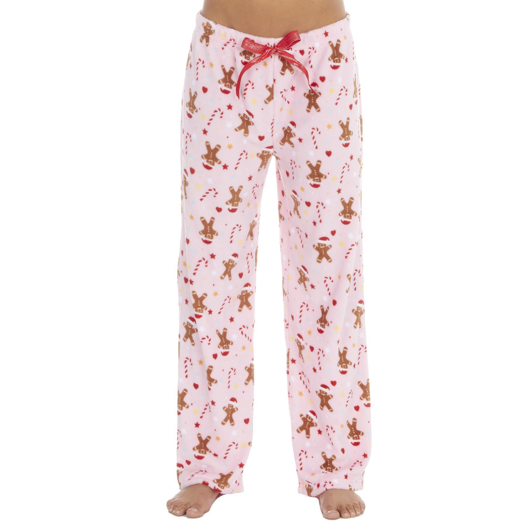 Ladies Fleece Lounge Pants Pyjama PJ Bottoms Winter Small- 3XL - Picture 8 of 11