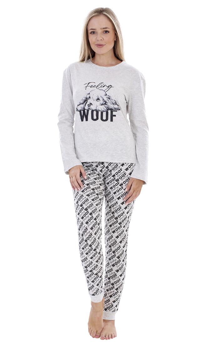 Ladies I Love My Dog Loungewear Cat Pet Cotton Rich PJ'S Pyjama Set - Picture 8 of 48