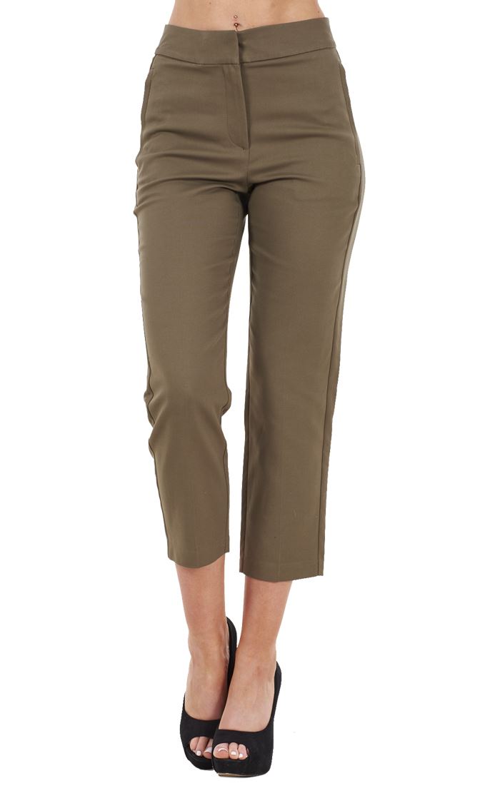 Ladies Cotton Rich Cropped Pants 3/4 Length Capri Summer Trousers - Picture 16 of 64