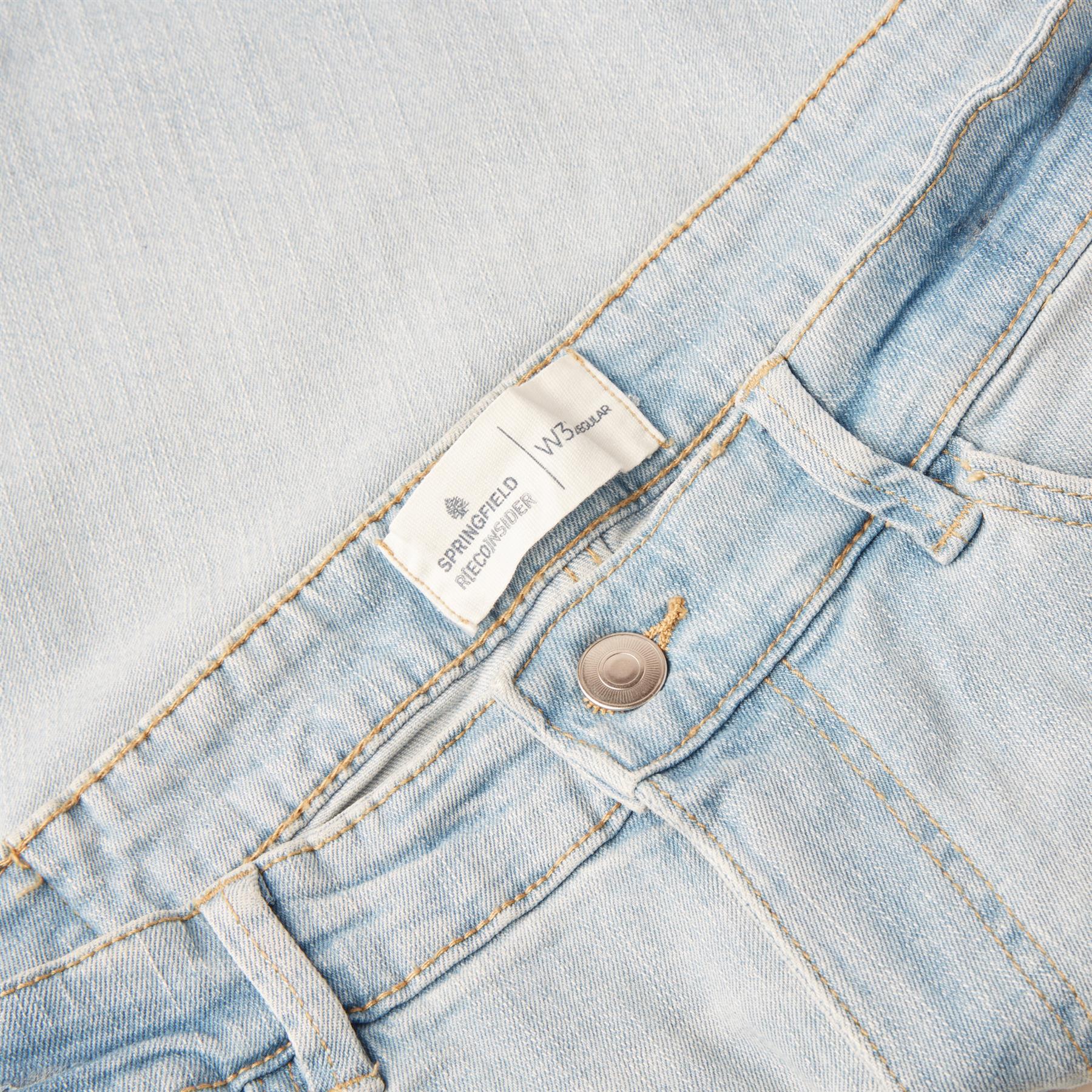 Mens Premium 100% Cotton Regular Fit Casual Blue Grey Denim Shorts - Picture 20 of 25
