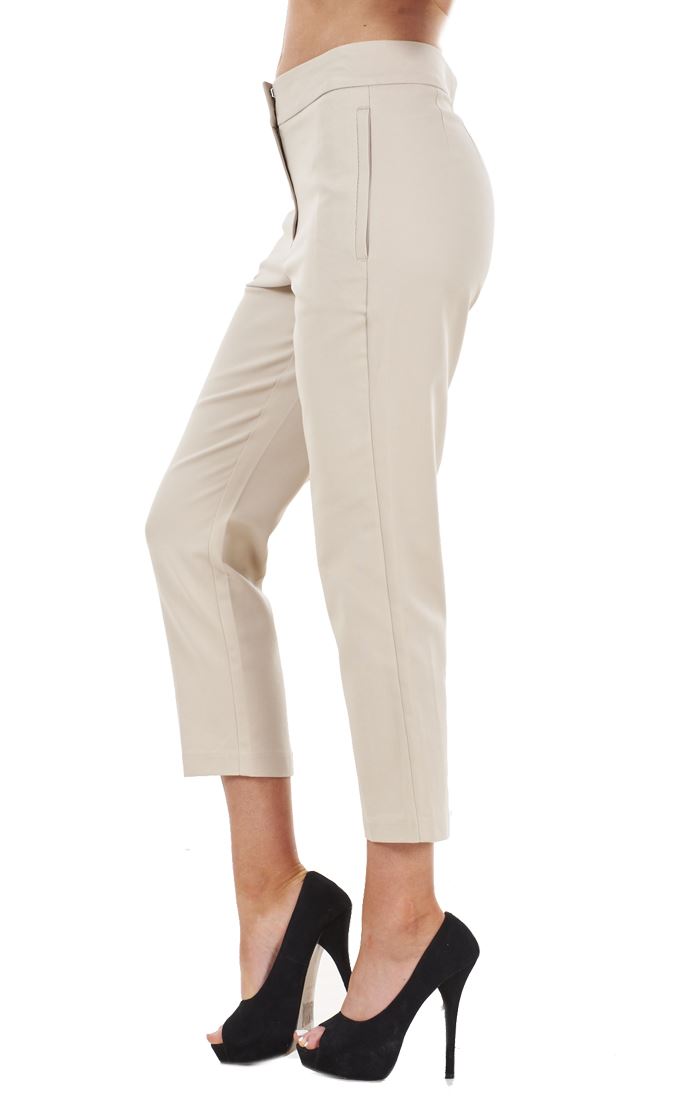 Ladies Cotton Rich Cropped Pants 3/4 Length Capri Summer Trousers - Picture 52 of 64