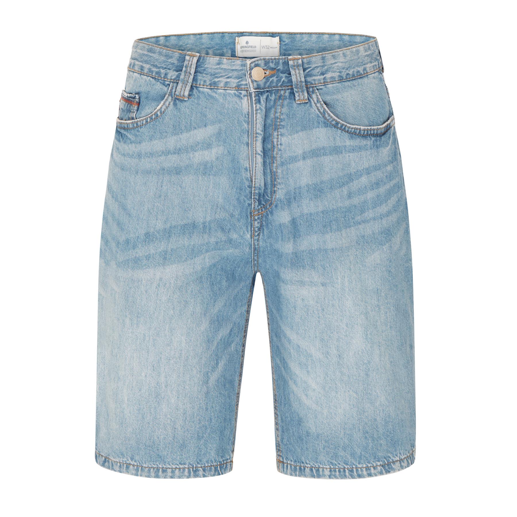 Mens Premium 100% Cotton Regular Fit Casual Blue Grey Denim Shorts - Picture 21 of 25