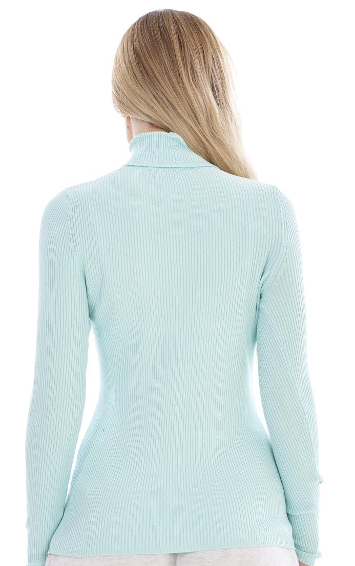 Ladies Ribbed Top Roll Neck Knitwear Long Sleeve Jumper - Picture 18 of 21
