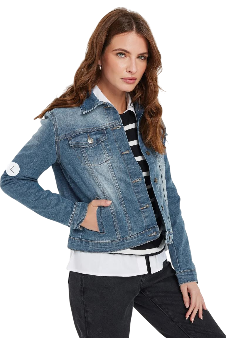 Ladies Premium Stretch Denim Jeans Jacket RRP £40 - Picture 4 of 10