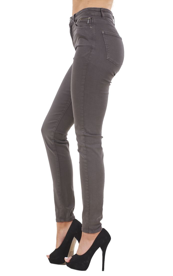 Ladies Skinny Womens Coloured Cotton Pants Stretch Regular Fit Jeans - Picture 22 of 40