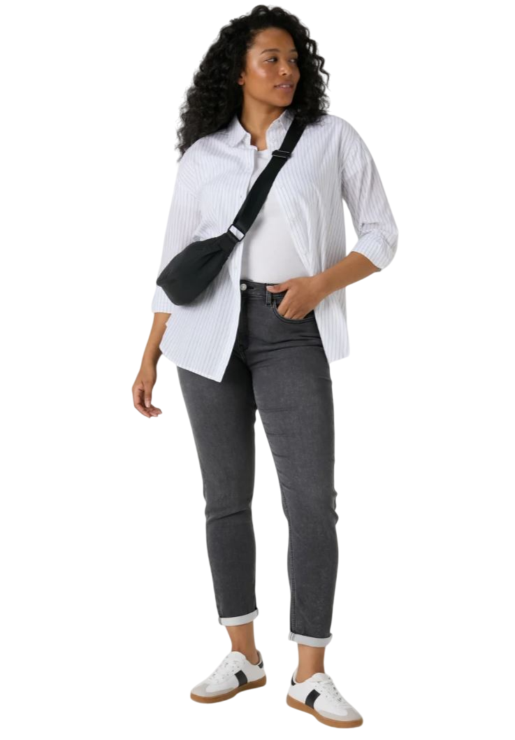 Ladies Relaxed Skinny Stretch Jeans High Rise RRP £21 - Picture 6 of 7