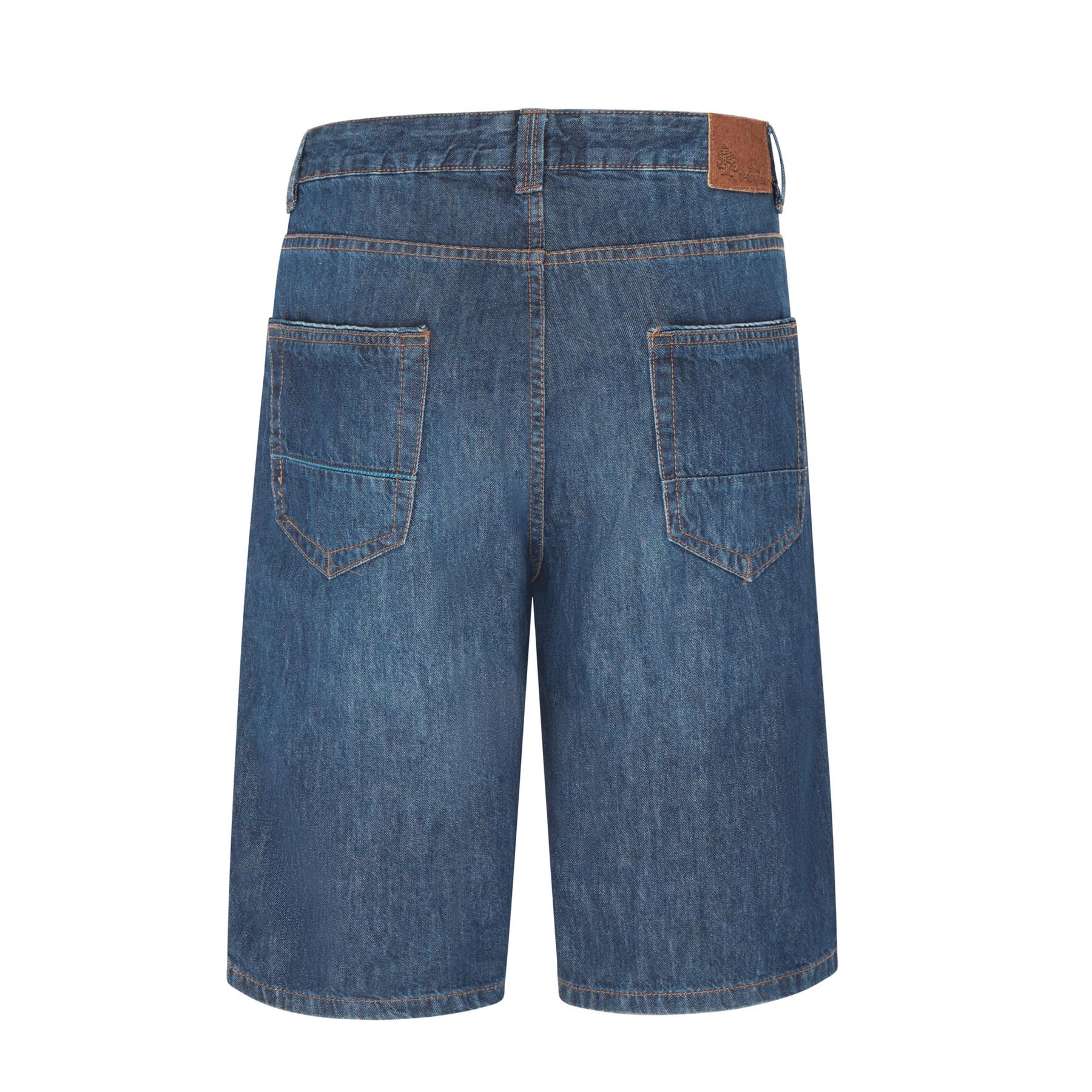 Mens Premium 100% Cotton Regular Fit Casual Blue Grey Denim Shorts - Picture 13 of 25