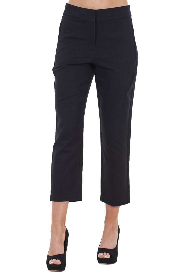 Ladies Cotton Rich Cropped Pants 3/4 Length Capri Summer Trousers - Picture 9 of 64