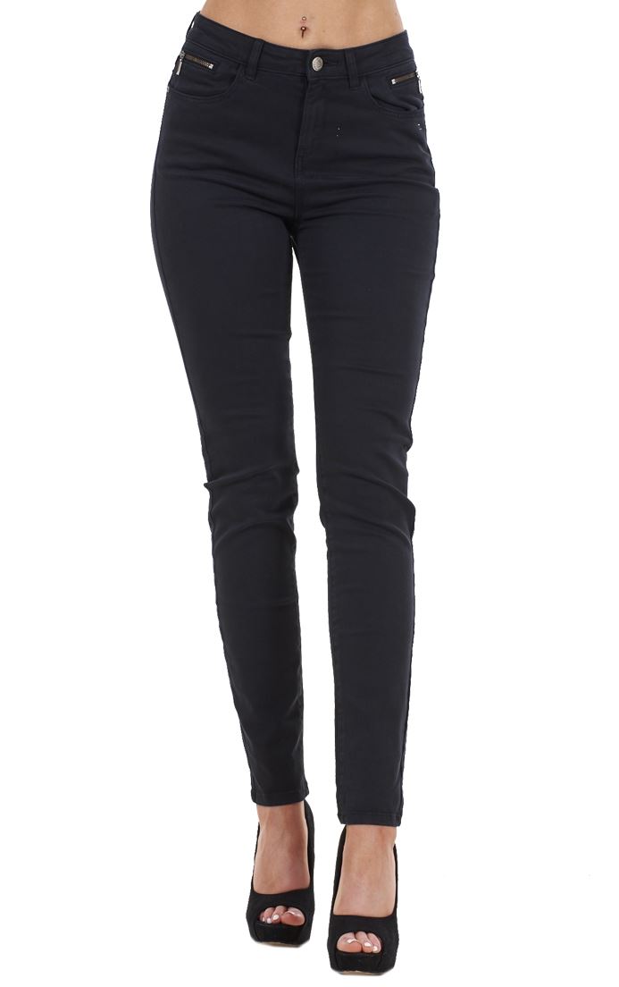 Ladies Skinny Womens Coloured Cotton Pants Stretch Regular Fit Jeans - Picture 7 of 40