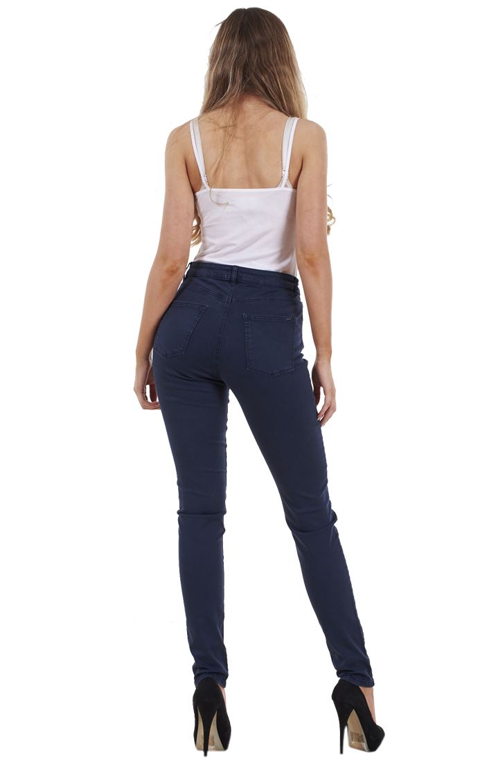 Ladies Skinny Womens Coloured Cotton Pants Stretch Regular Fit Jeans - Picture 33 of 40