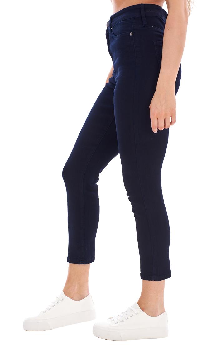 Ladies Denim 3/4 Crop Capri Pants Stretch Cropped Jeans - Picture 7 of 19