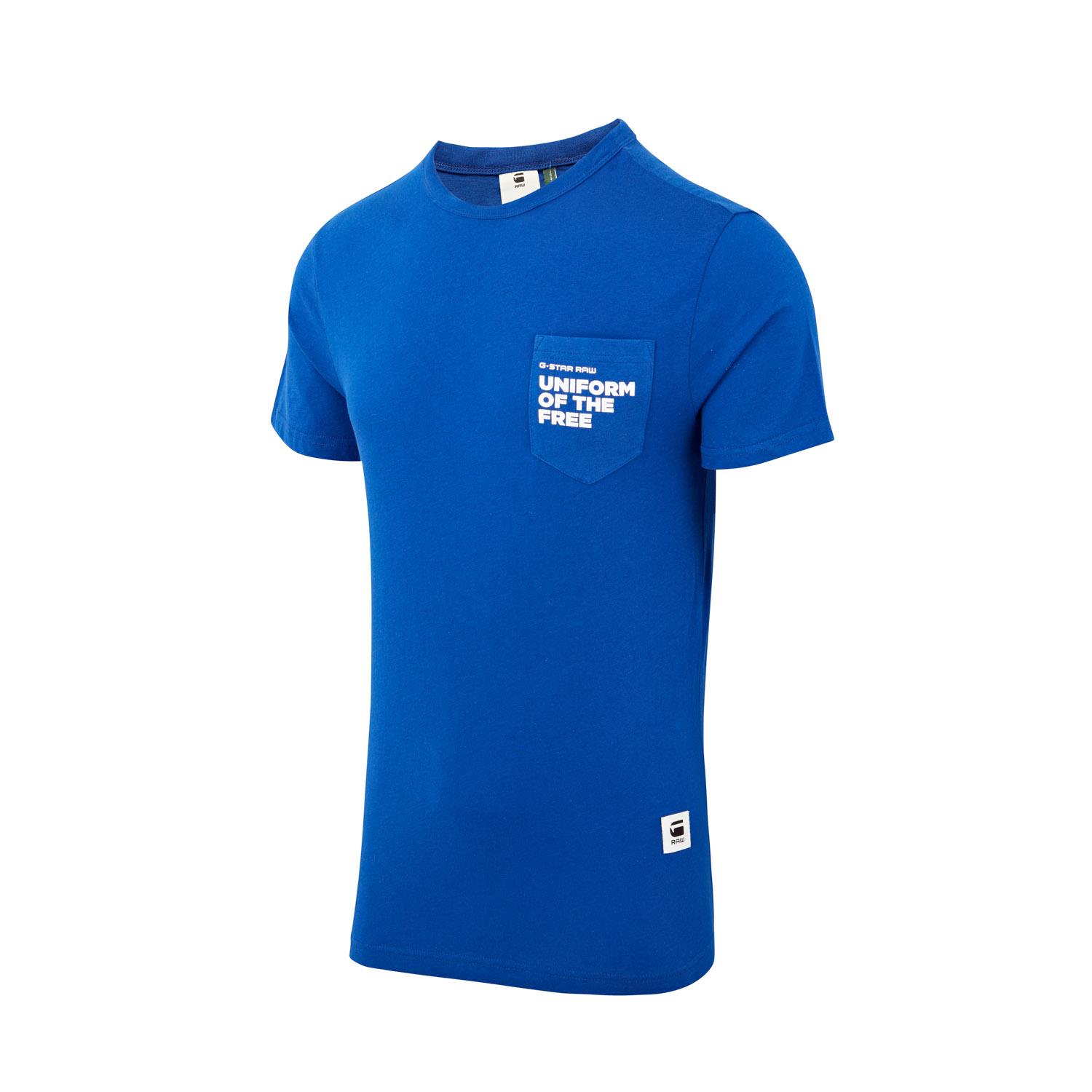 Mens Ex G Star Raw 100% Cotton Crew Short Sleeve Top Round Neck T-Shirt - Picture 7 of 25
