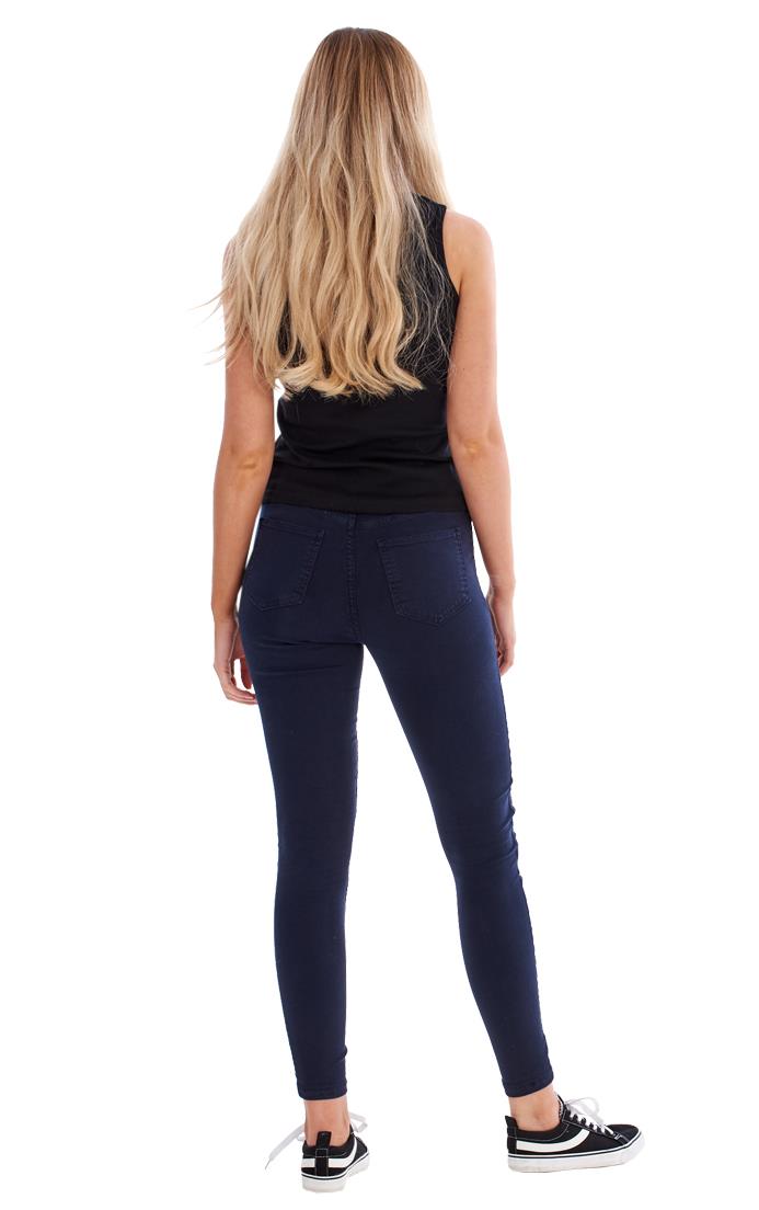 Ladies High Waist Stretch Pockets Denim Super Skinny Jeans - Picture 40 of 68