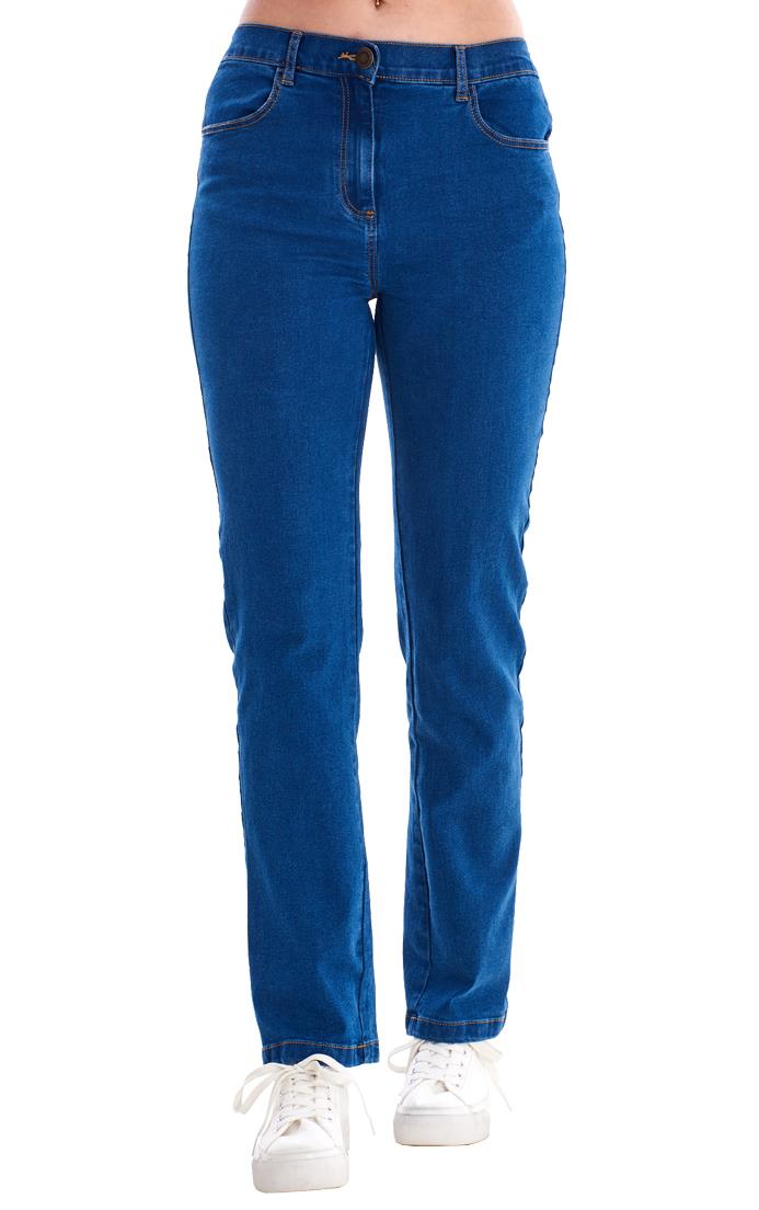 Ladies Straight Leg Elasticated Waist Crop Jeans - Picture 13 of 26
