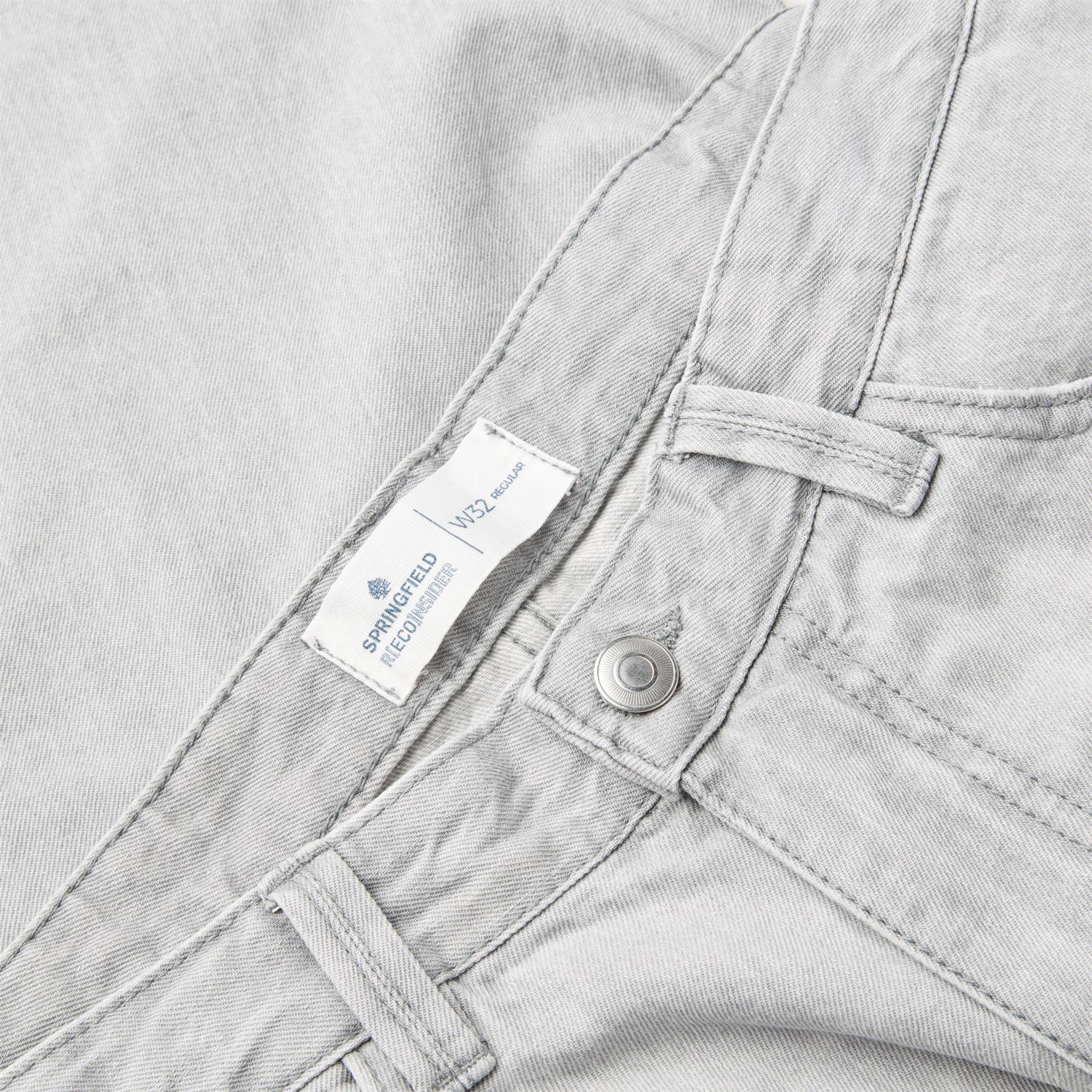 Mens Premium 100% Cotton Regular Fit Casual Blue Grey Denim Shorts - Picture 9 of 25