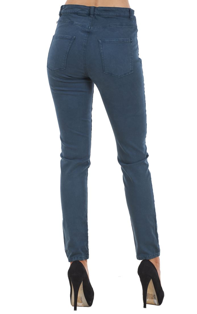Ladies Skinny Womens Coloured Cotton Pants Stretch Regular Fit Jeans - Picture 16 of 40