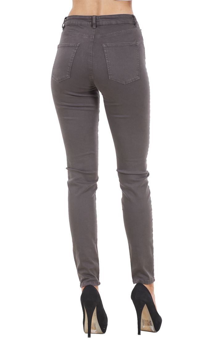 Ladies Skinny Womens Coloured Cotton Pants Stretch Regular Fit Jeans - Picture 23 of 40