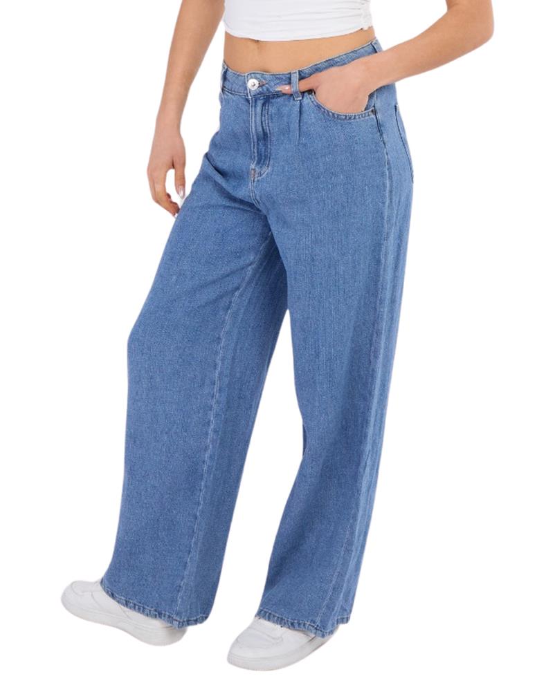 Ladies ex M&S High Rise Wide Leg Jeans - Picture 3 of 15
