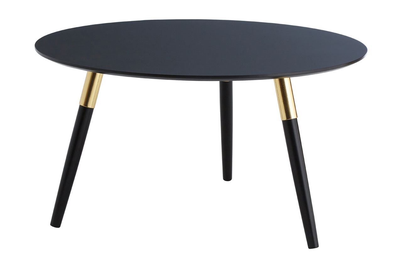 Nostra Coffee Table Black Tropical Hevea Wood Legs Oak ...