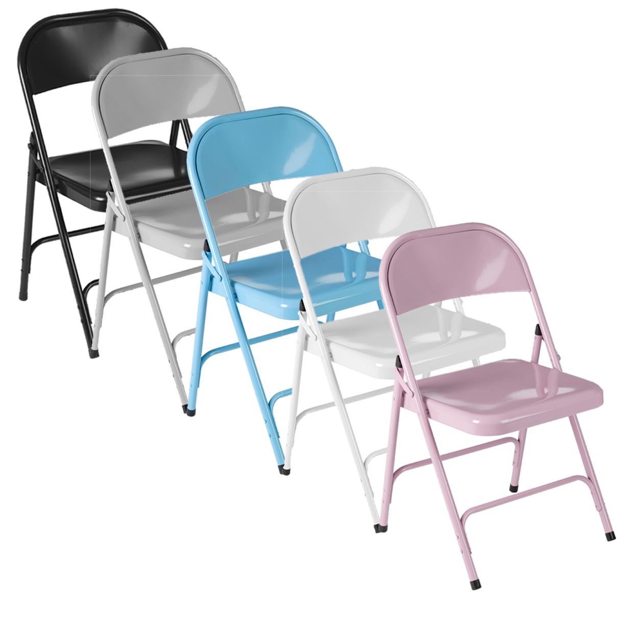 Folding Metal Chair Office Garden Bar Spare Seat Choice of Colour