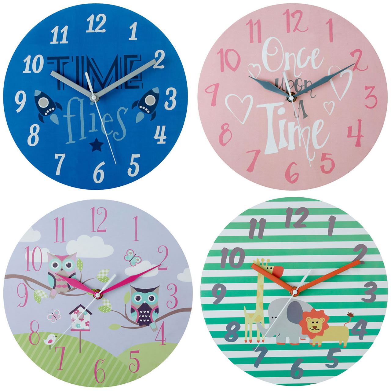 Details About 25cm Childrens Wall Clocks Round Home Kids Bedroom Modren Decoration Mdf Wooden