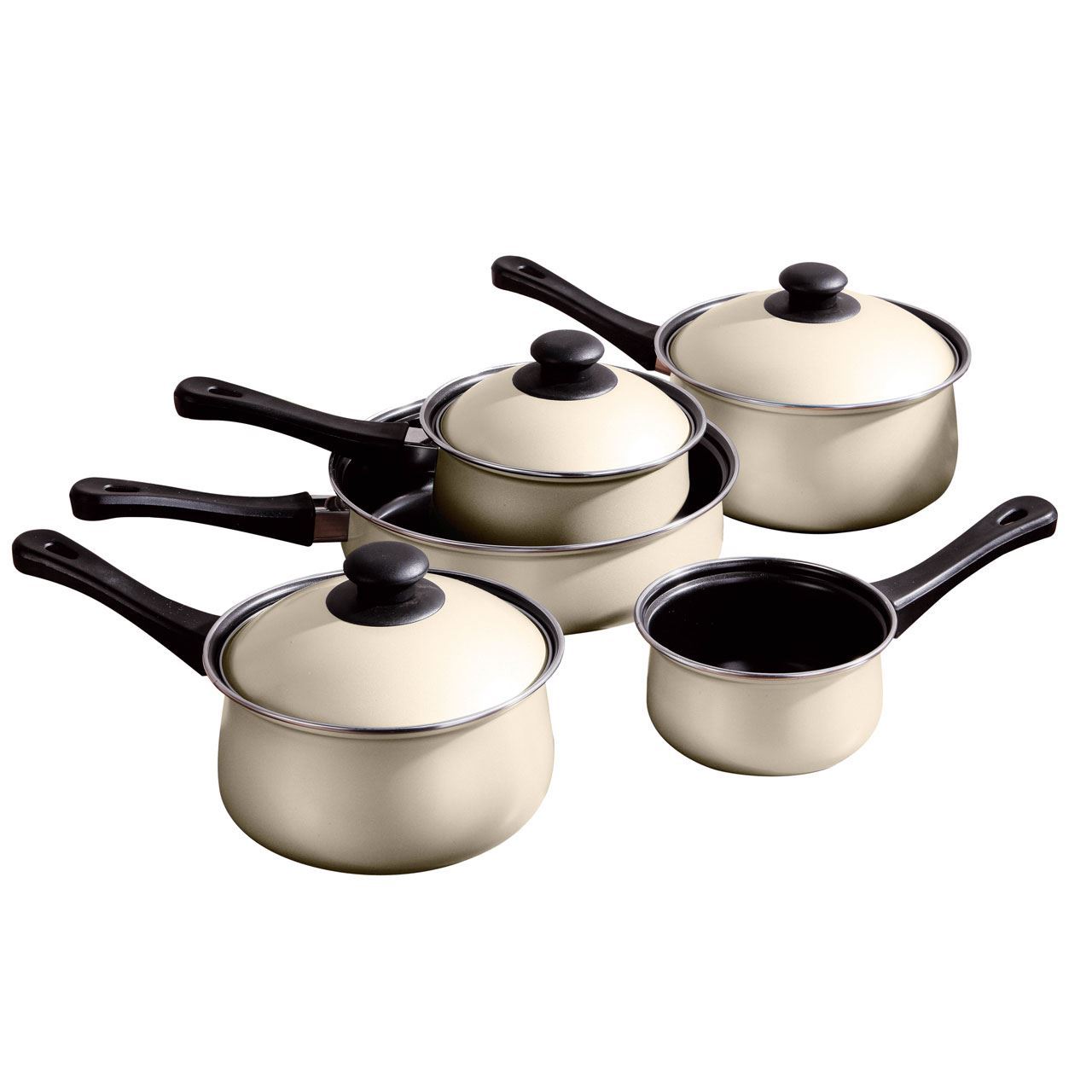 5 PC PIECES RED CARBON STEEL BAKELITE HANDLE KITCHEN COOKWARE NON STICK SAUCEPAN FRYING PAN MILK PANS SET WITH LID 5 PC PIECES RED CARBON STEEL BAKELITE HANDLE KITCHEN COOKWARE NON STICK SAUCEPAN FRYING PAN MILK PANS SET WITH LID
