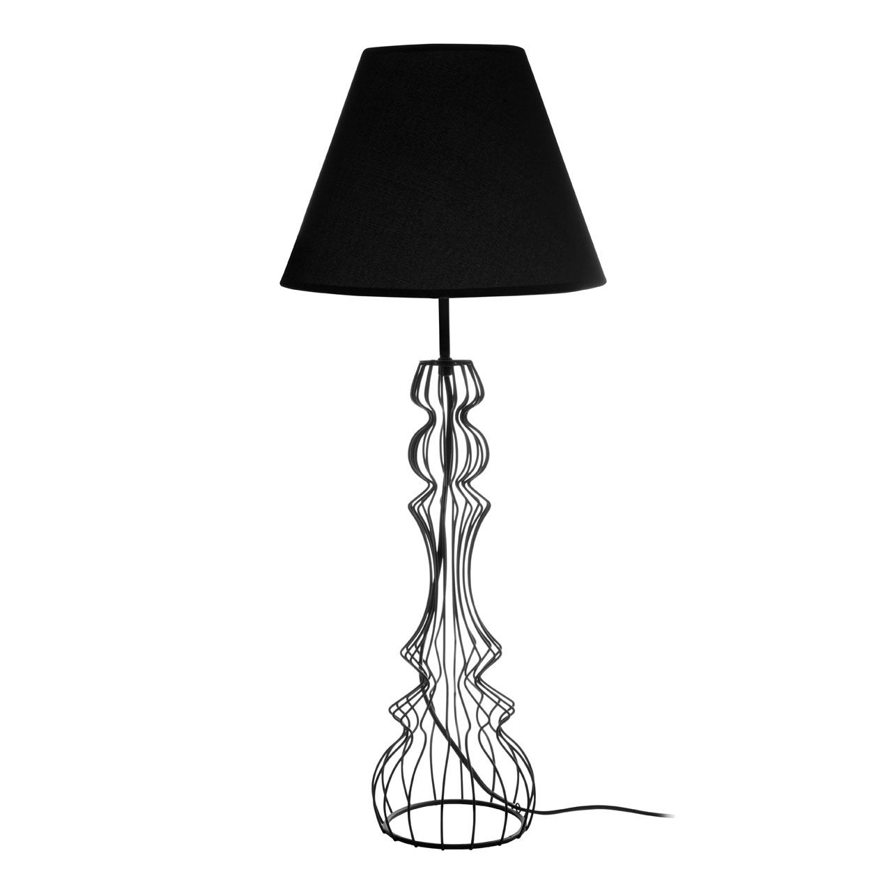 wire base table lamp