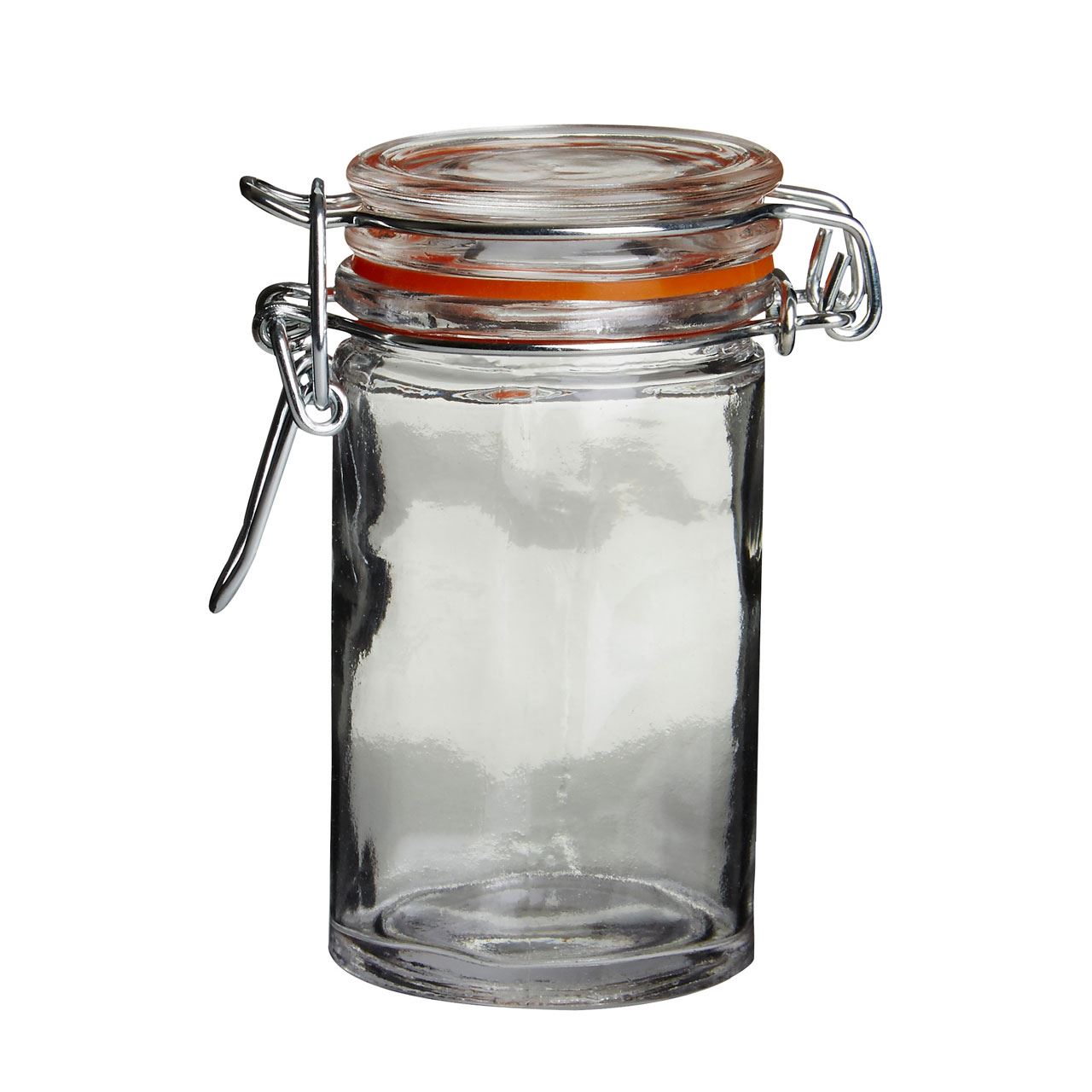 Set of 4 Round Glass Jars, Clip Top, Kitchen Spice Herb Jam Container 5018705357454 | eBay