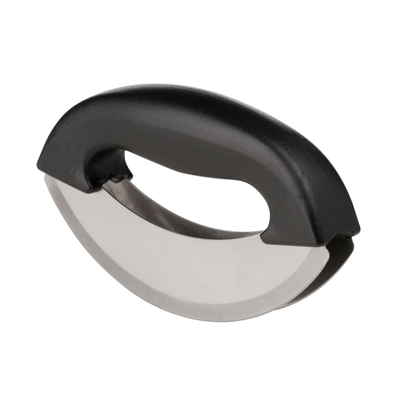 Double Bladed Kitchen Mezzaluna Chopper with Black Handle Herbs Spices Cutter eBay