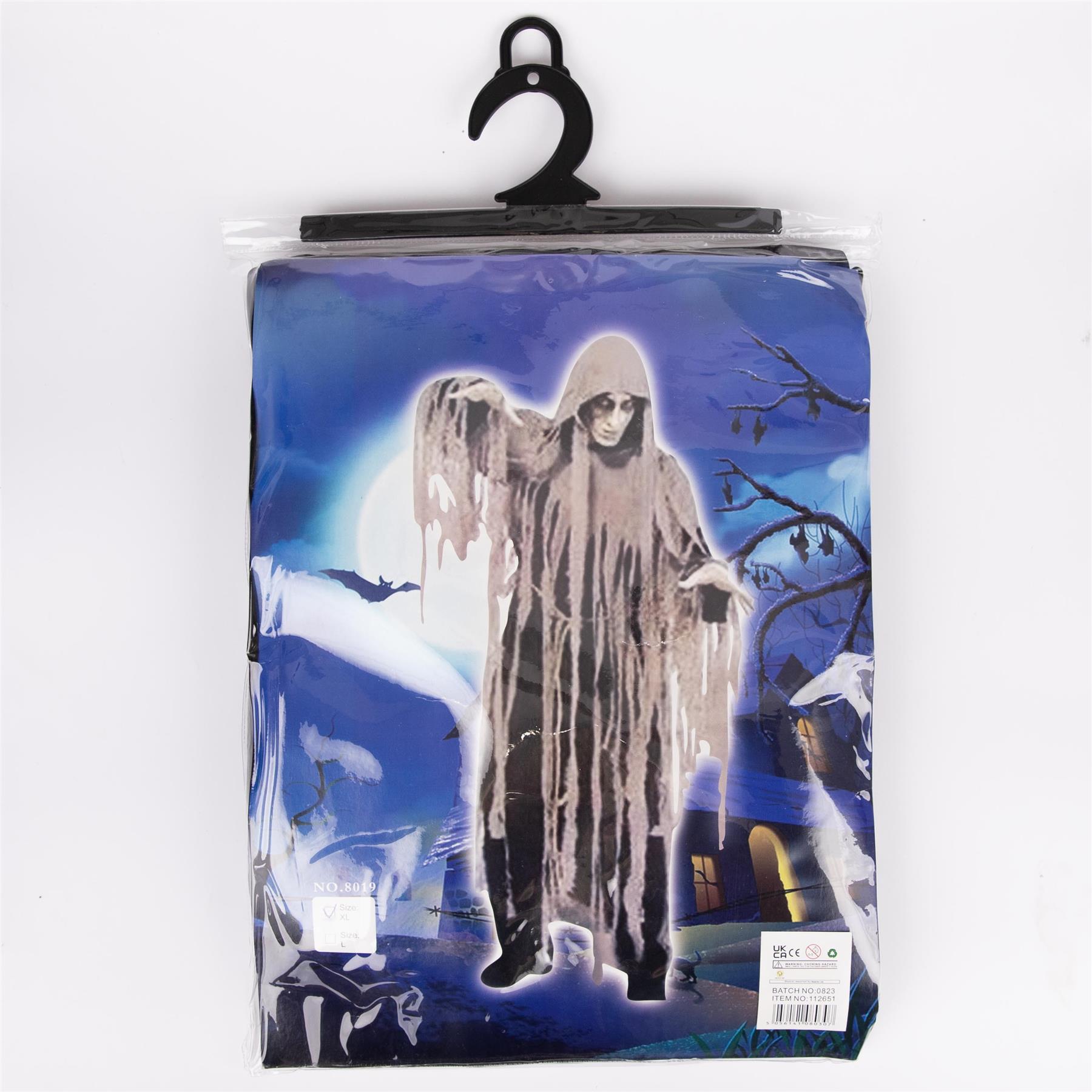 Adult Grim Reaper Costume Unisex Phantom Halloween Horror Robe Cloak ...