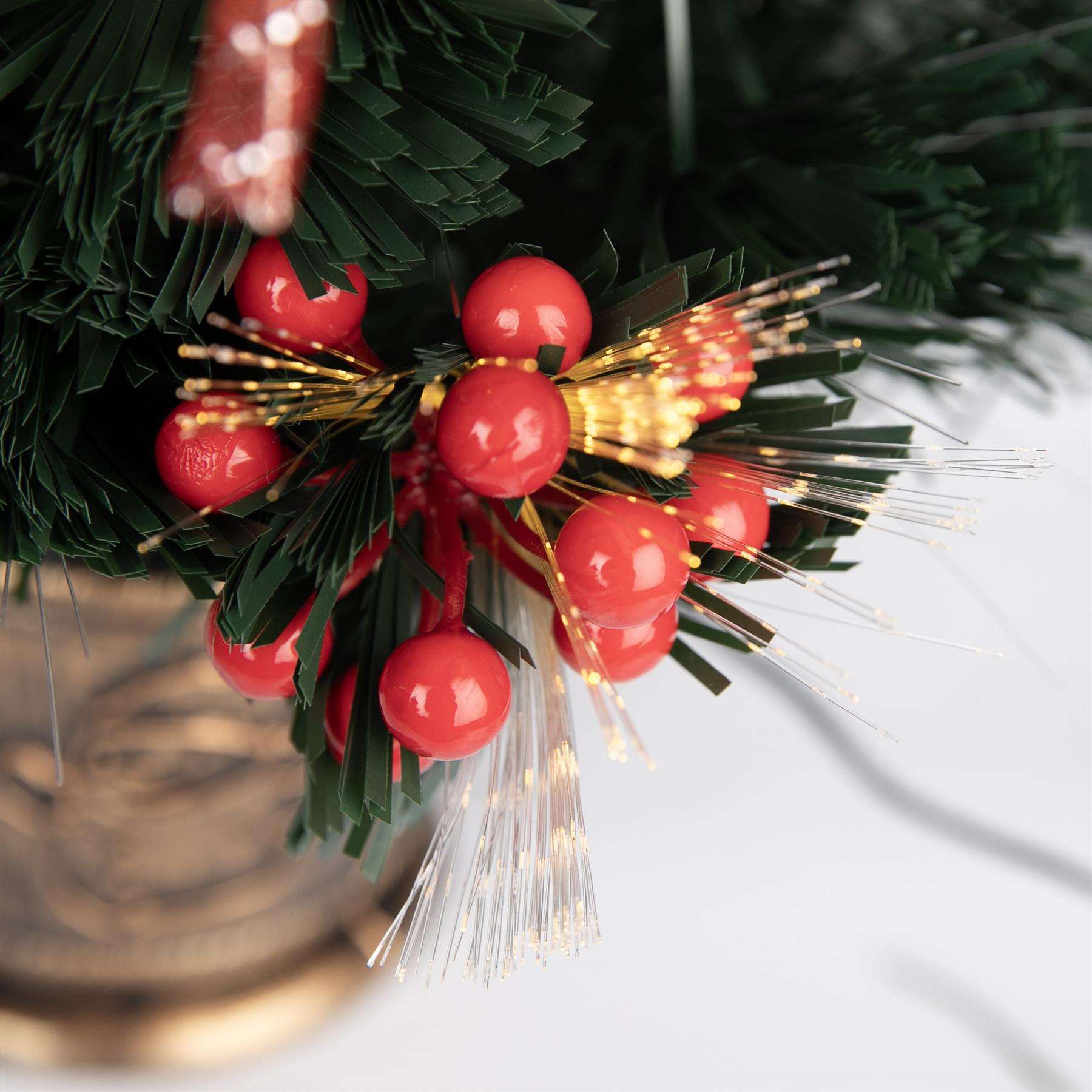 2-6FT Fibre Optic Christmas Tree Pre-Lit Bushy LED Ribbon-Bows Xmas Home Decor - Picture 6 of 29
