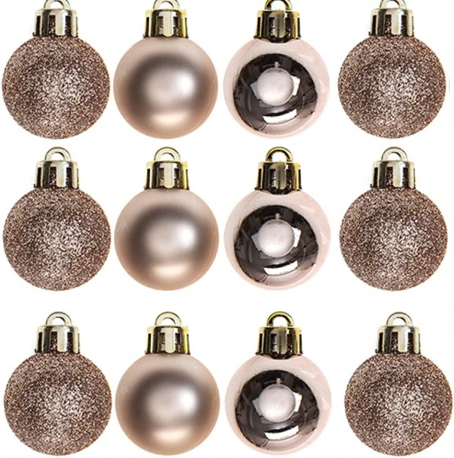 Christmas Baubles Tree Ornament Shiny Glitter Balls Xmas Hanging Decoration 30mm - Picture 89 of 109