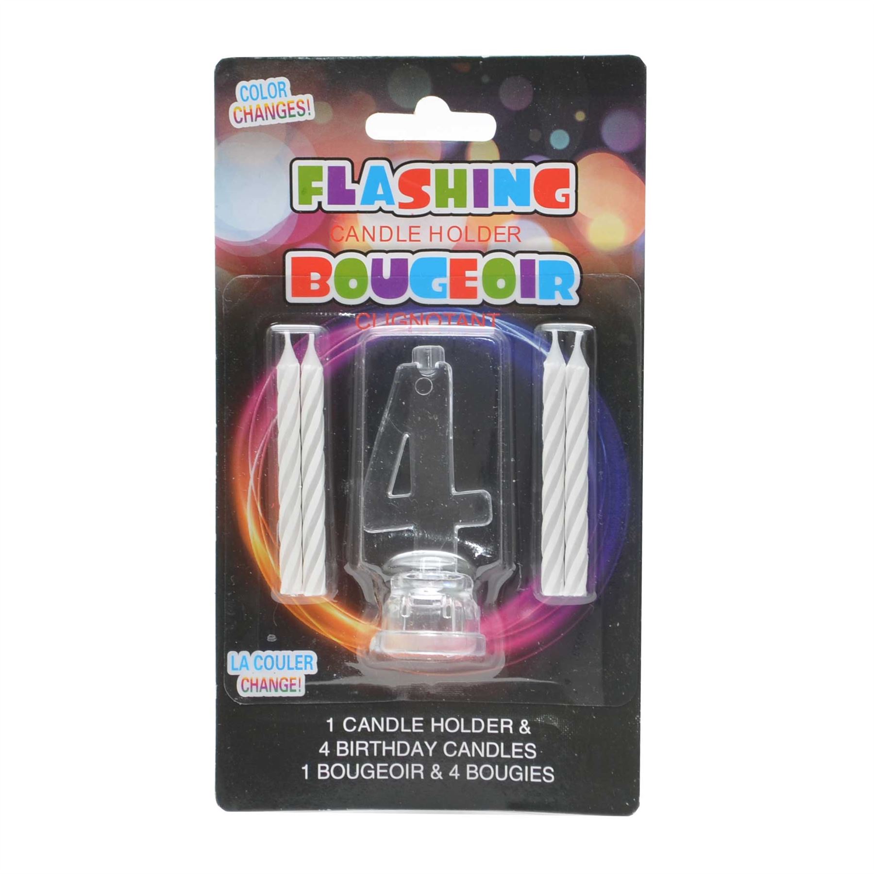 Number 0-9 LED Flashing Candle Holders Birthday Anniversary All Age Cake Toppers - Picture 19 of 41