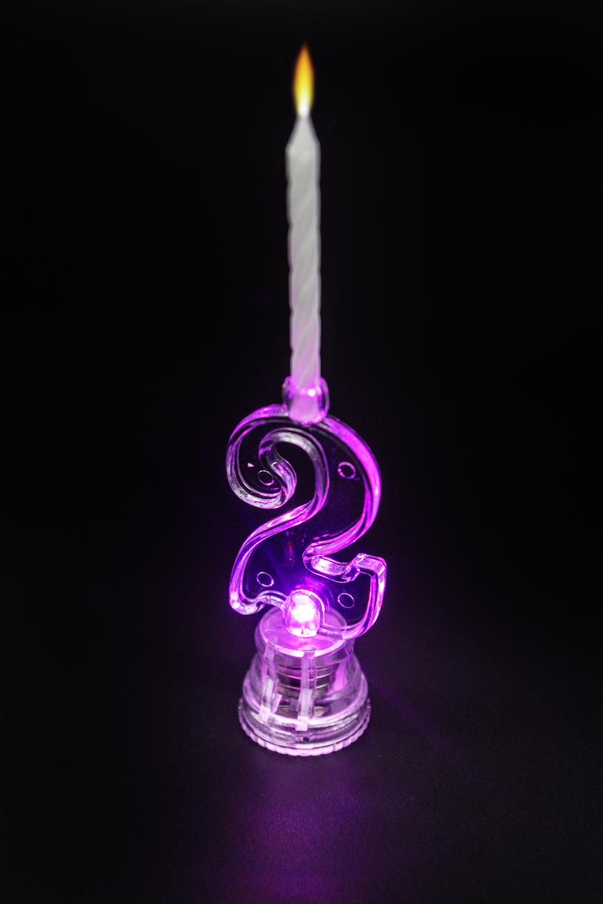 Number 0-9 LED Flashing Candle Holders Birthday Anniversary All Age Cake Toppers - Picture 11 of 41