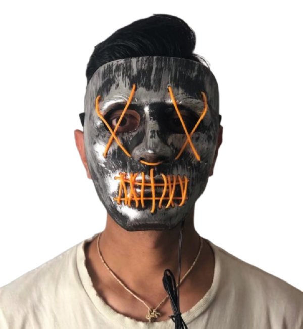Halloween El Wire Maschera Neon Led Rave Party Costume Cosplay Rimozione