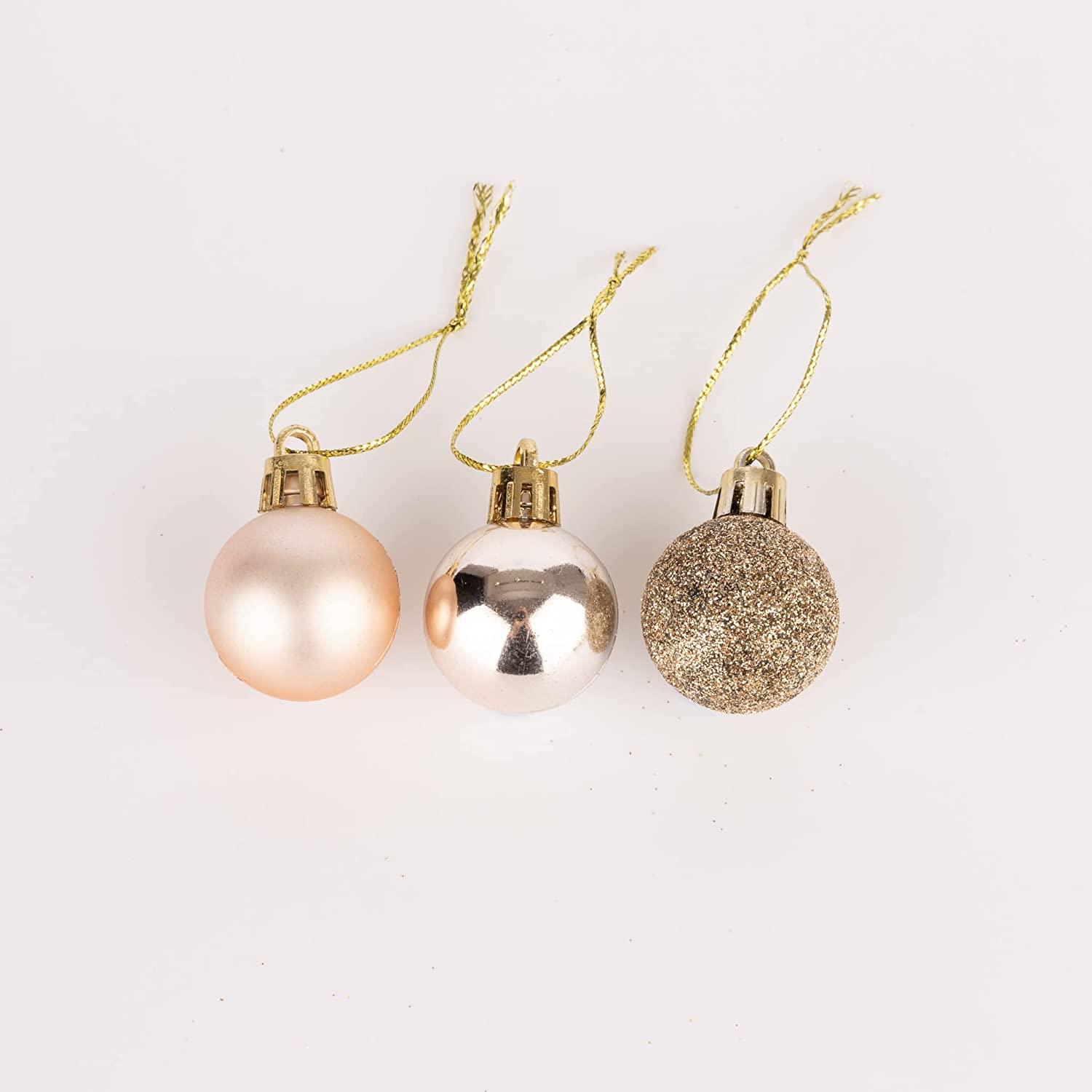 Christmas Baubles Tree Ornament Shiny Glitter Balls Xmas Hanging Decoration 30mm - Picture 19 of 109