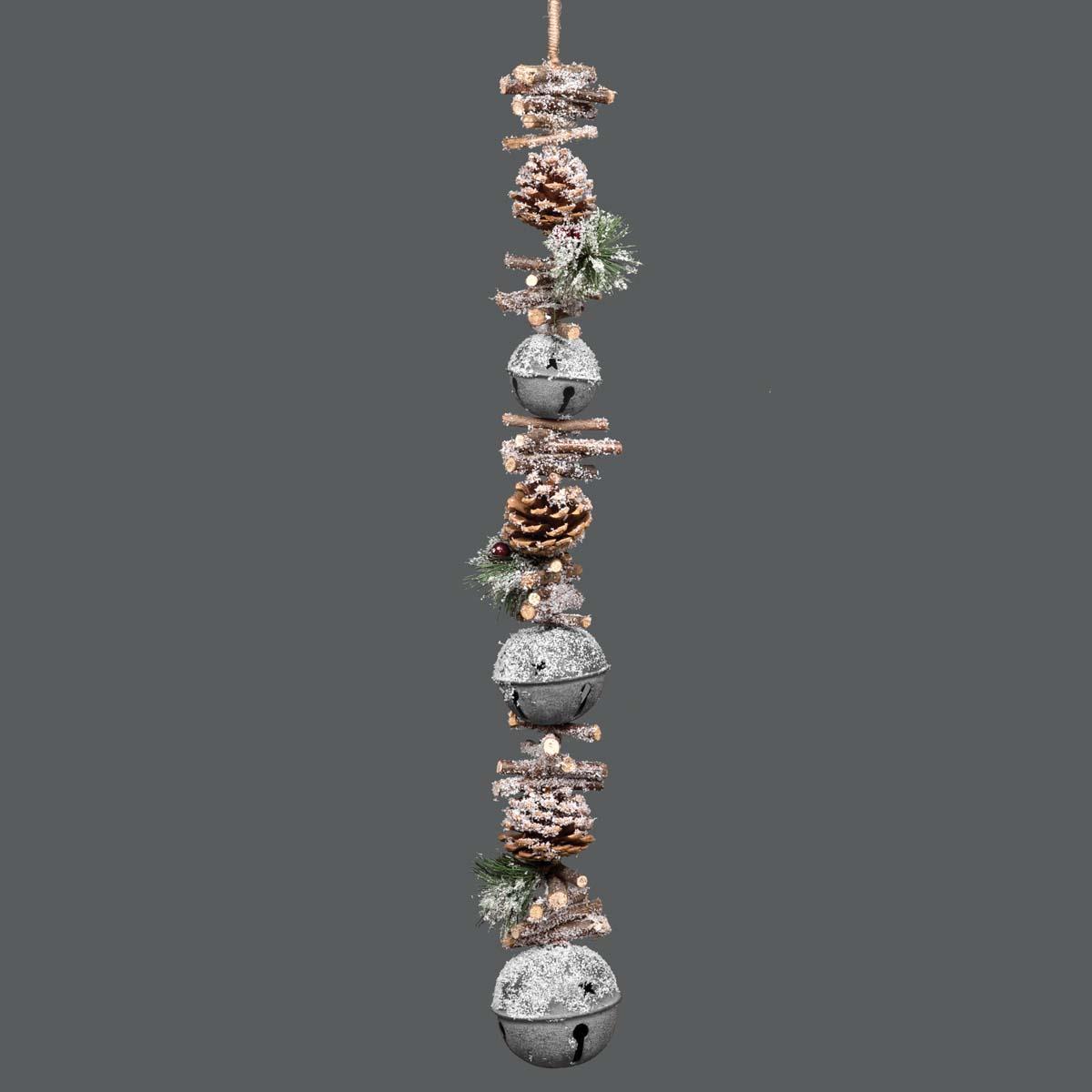 Christmas Garland Hanging Decoration Jingle Bells Xmas Tree Ornaments 33/50/90CM - Picture 44 of 46