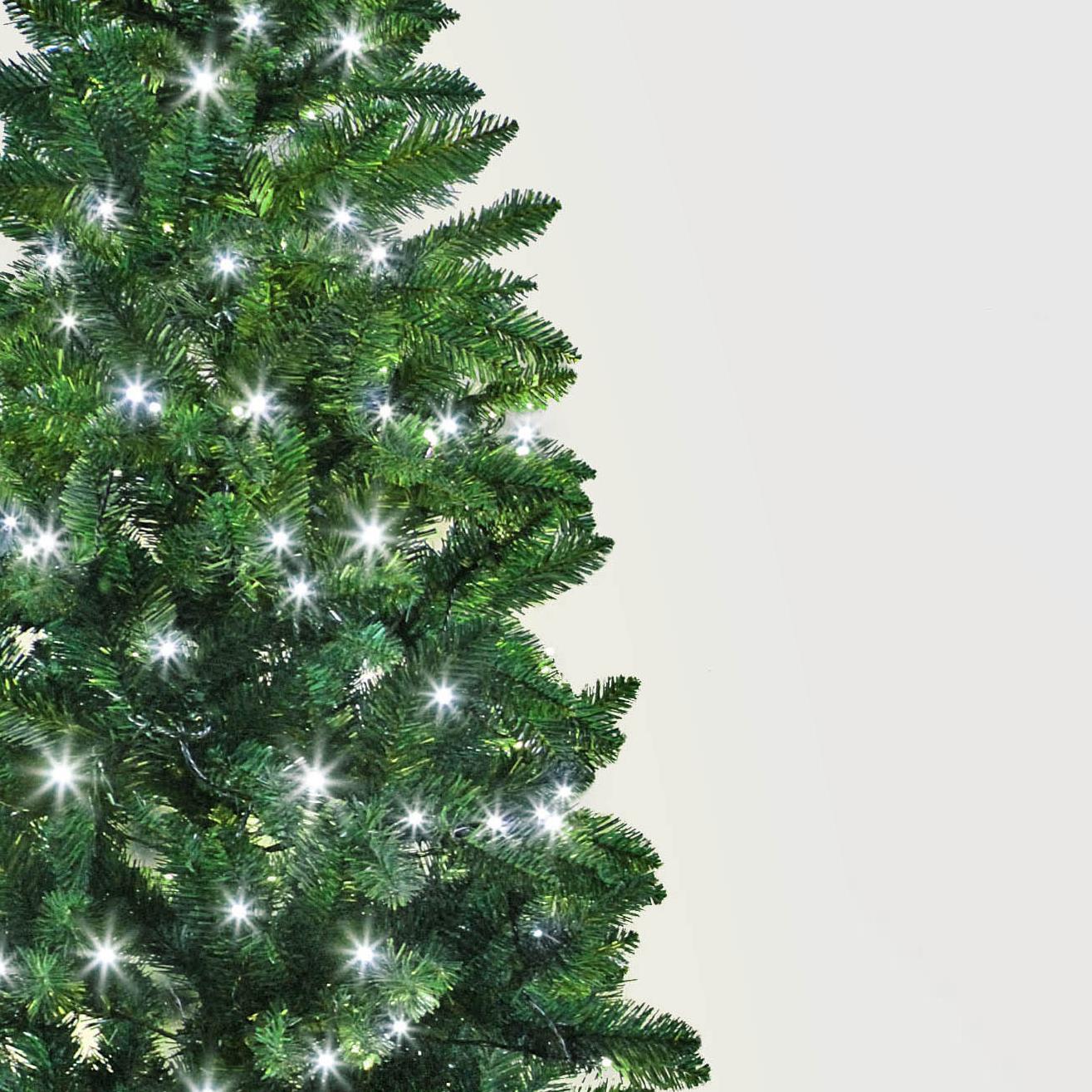 Christmas Tree Pre Lit Slim Pencil Pine Green Artificial Bushy XMAS Decor 4-8FT - Picture 73 of 79