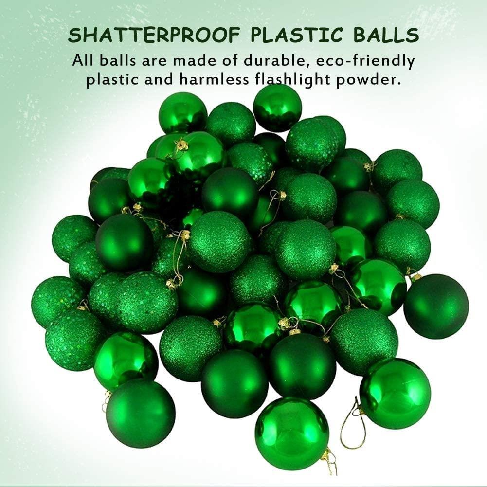 Christmas Baubles Tree Ornament Shiny Glitter Balls Xmas Hanging Decoration 30mm - Picture 26 of 109
